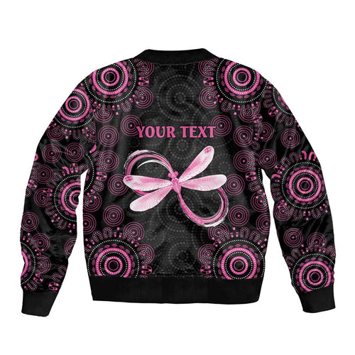 Personalized Pink Dragonfly Aboriginal of Hope Bomber Jacket Australia’s Breast Cancer Awareness - Aussie Hoodie