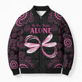 Personalized Pink Dragonfly Aboriginal of Hope Bomber Puffer Jacket Australia’s Breast Cancer Awareness - Aussie Hoodie