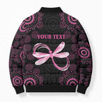 Personalized Pink Dragonfly Aboriginal of Hope Bomber Puffer Jacket Australia’s Breast Cancer Awareness - Aussie Hoodie