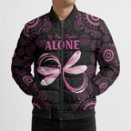 Personalized Pink Dragonfly Aboriginal of Hope Bomber Puffer Jacket Australia’s Breast Cancer Awareness - Aussie Hoodie
