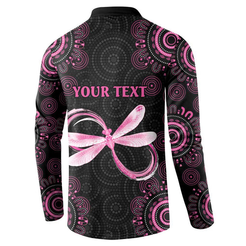 Personalized Pink Dragonfly Aboriginal of Hope Button Sweatshirt Australia’s Breast Cancer Awareness - Aussie Hoodie