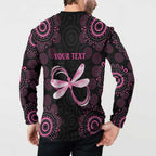 Personalized Pink Dragonfly Aboriginal of Hope Button Sweatshirt Australia’s Breast Cancer Awareness - Aussie Hoodie