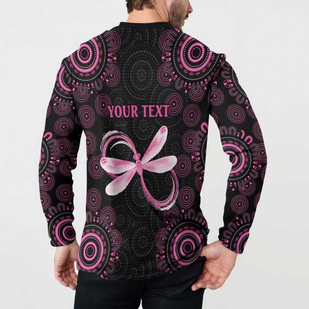 Personalized Pink Dragonfly Aboriginal of Hope Button Sweatshirt Australia’s Breast Cancer Awareness - Aussie Hoodie