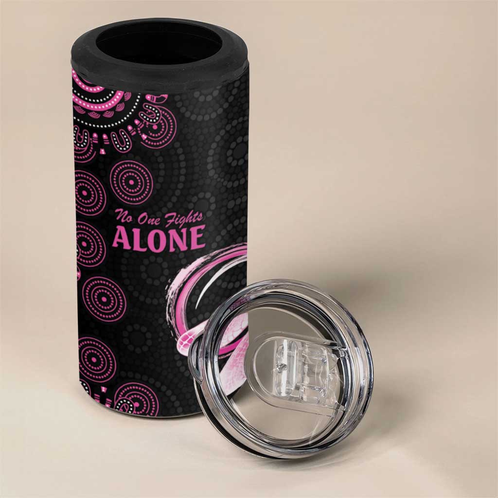 Personalized Pink Dragonfly Aboriginal of Hope 4 in 1 Can Cooler Tumbler Australia’s Breast Cancer Awareness - Aussie Hoodie