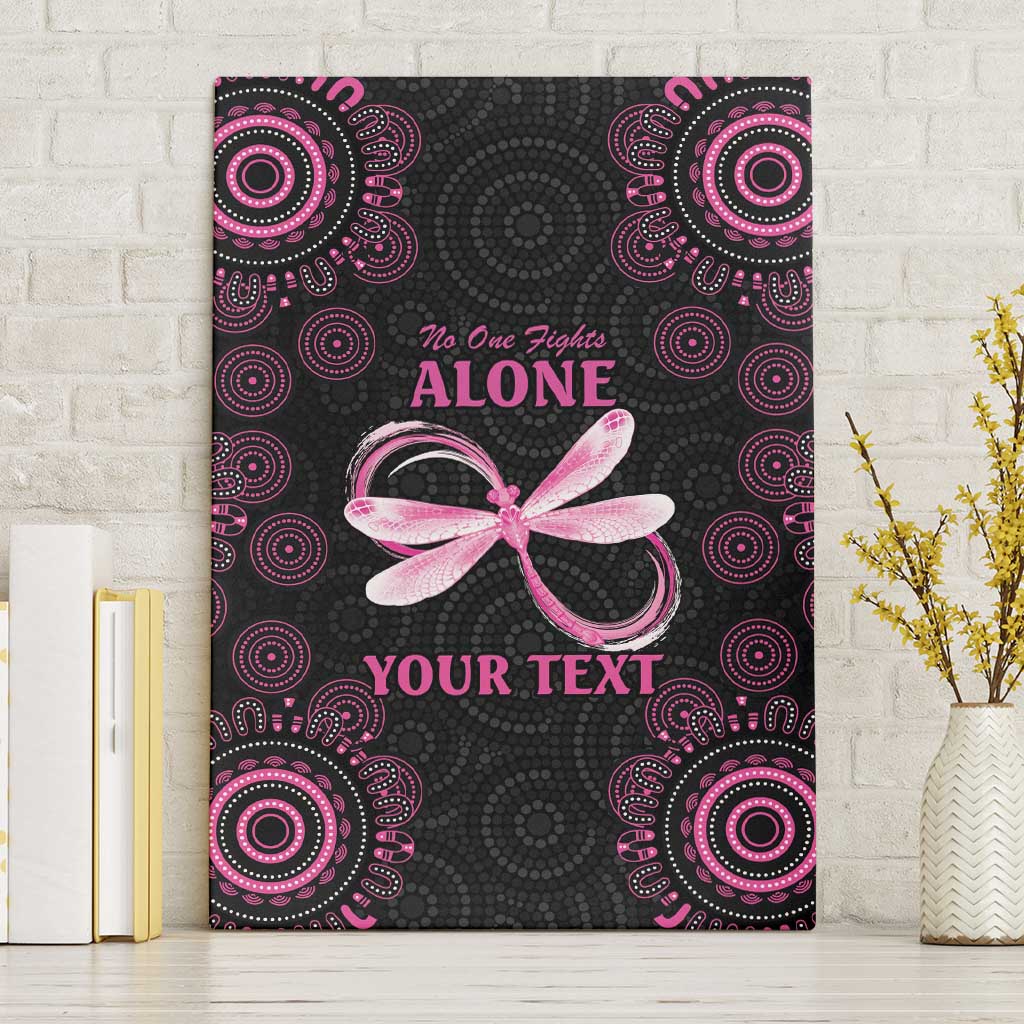 Personalized Pink Dragonfly Aboriginal of Hope Canvas Wall Art Australia’s Breast Cancer Awareness - Aussie Hoodie