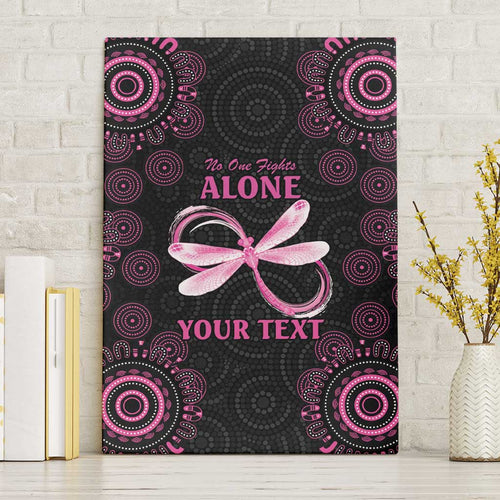 Personalized Pink Dragonfly Aboriginal of Hope Canvas Wall Art Australia’s Breast Cancer Awareness - Aussie Hoodie