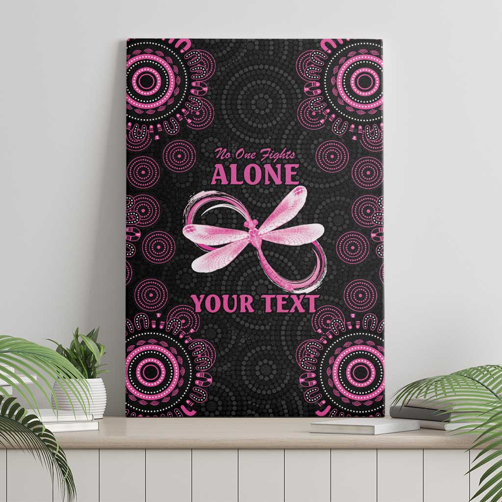 Personalized Pink Dragonfly Aboriginal of Hope Canvas Wall Art Australia’s Breast Cancer Awareness - Aussie Hoodie