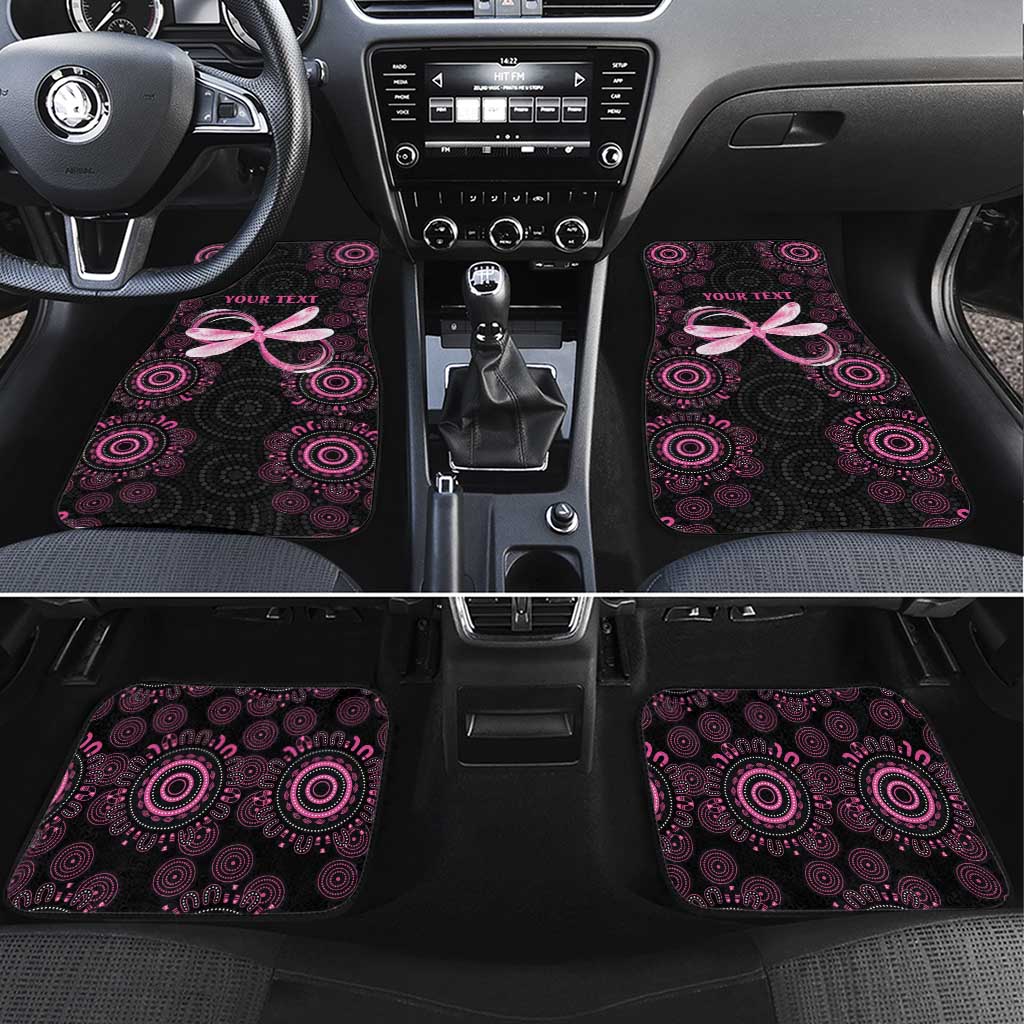Personalized Pink Dragonfly Aboriginal of Hope Car Mats Australia’s Breast Cancer Awareness - Aussie Hoodie