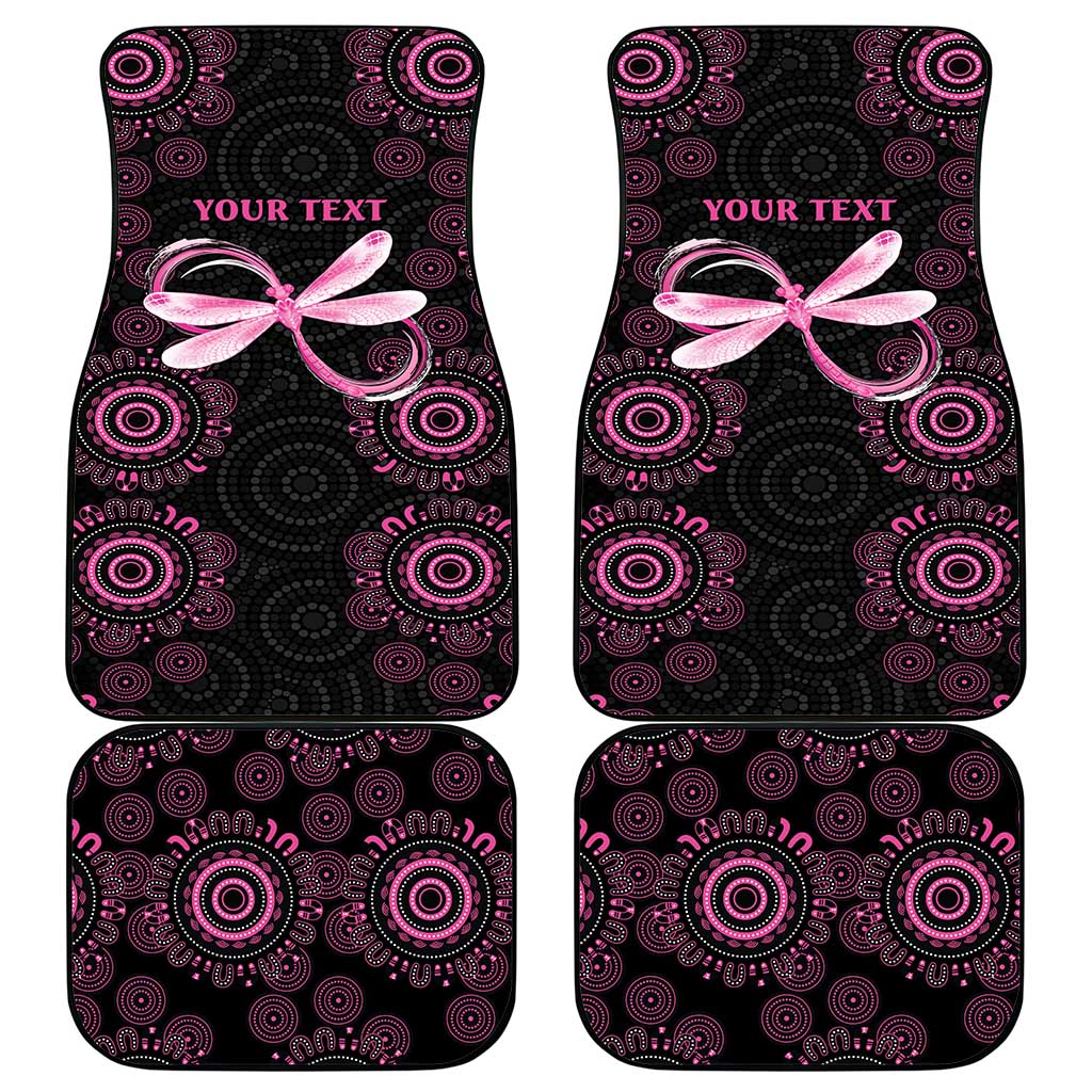 Personalized Pink Dragonfly Aboriginal of Hope Car Mats Australia’s Breast Cancer Awareness - Aussie Hoodie
