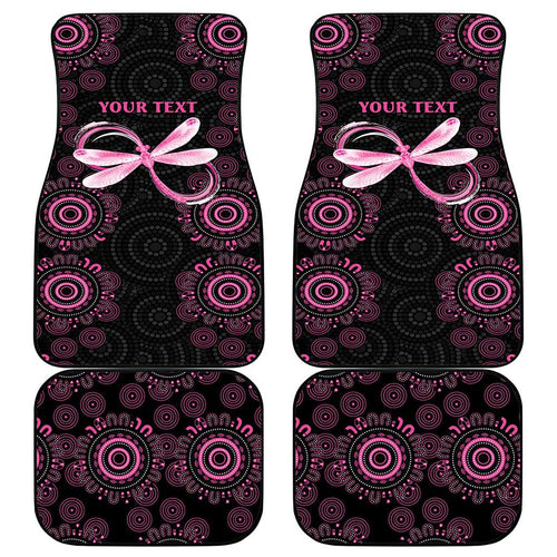 Personalized Pink Dragonfly Aboriginal of Hope Car Mats Australia’s Breast Cancer Awareness - Aussie Hoodie
