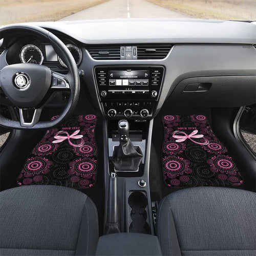 Personalized Pink Dragonfly Aboriginal of Hope Car Mats Australia’s Breast Cancer Awareness - Aussie Hoodie