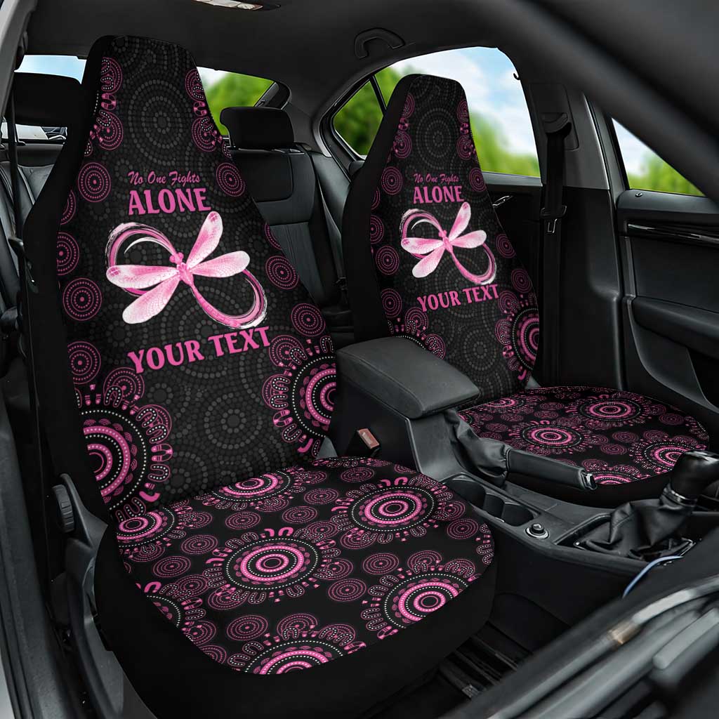 Personalized Pink Dragonfly Aboriginal of Hope Car Seat Cover Australia’s Breast Cancer Awareness - Aussie Hoodie