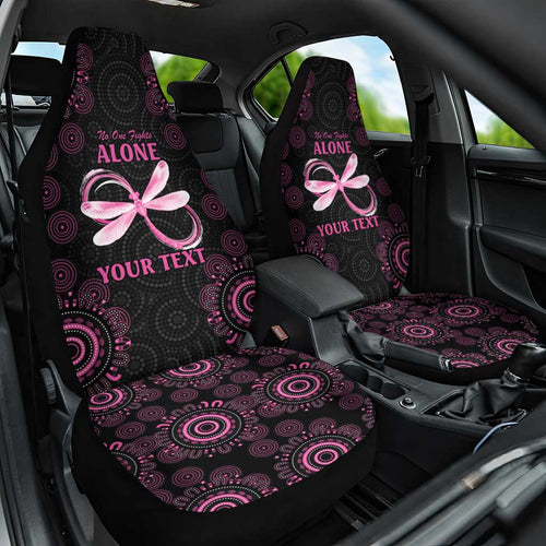 Personalized Pink Dragonfly Aboriginal of Hope Car Seat Cover Australia’s Breast Cancer Awareness - Aussie Hoodie
