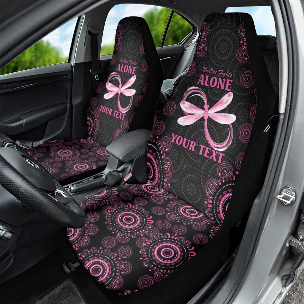 Personalized Pink Dragonfly Aboriginal of Hope Car Seat Cover Australia’s Breast Cancer Awareness - Aussie Hoodie