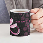 Personalized Pink Dragonfly Aboriginal of Hope Ceramic Mug Australia’s Breast Cancer Awareness - Aussie Hoodie