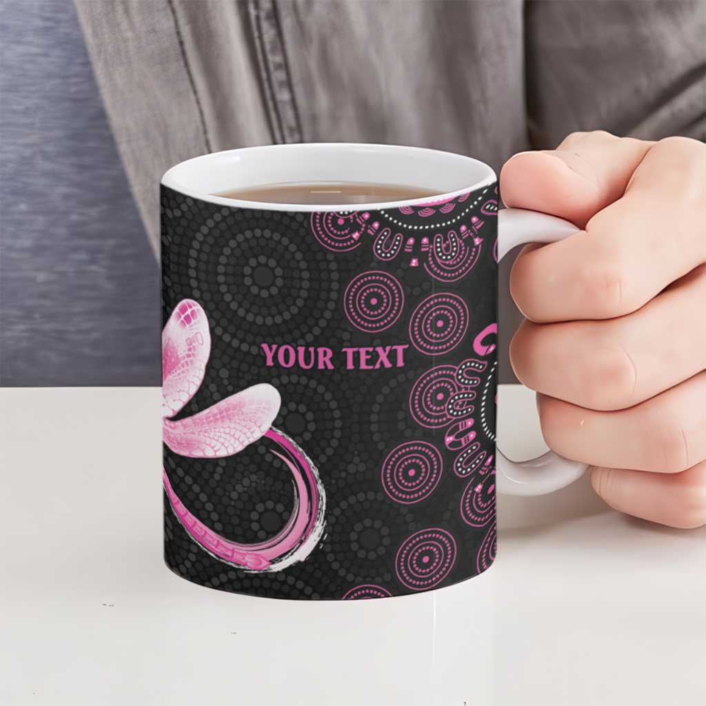 Personalized Pink Dragonfly Aboriginal of Hope Ceramic Mug Australia’s Breast Cancer Awareness - Aussie Hoodie