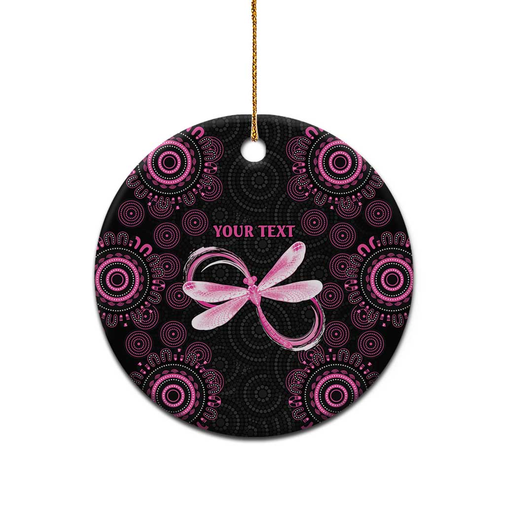 Personalized Pink Dragonfly Aboriginal of Hope Ceramic Ornament Australia’s Breast Cancer Awareness - Aussie Hoodie