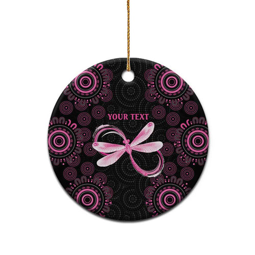 Personalized Pink Dragonfly Aboriginal of Hope Ceramic Ornament Australia’s Breast Cancer Awareness - Aussie Hoodie