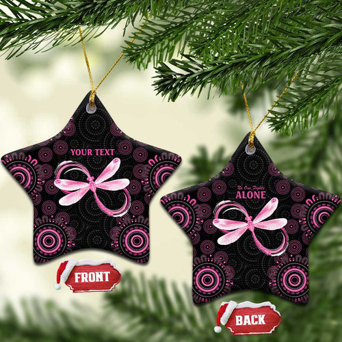 Personalized Pink Dragonfly Aboriginal of Hope Ceramic Ornament Australia’s Breast Cancer Awareness - Aussie Hoodie
