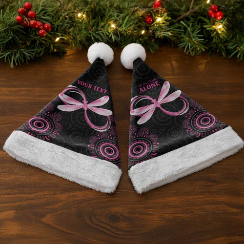 Personalized Pink Dragonfly Aboriginal of Hope Christmas Santa Hat Australia’s Breast Cancer Awareness - Aussie Hoodie