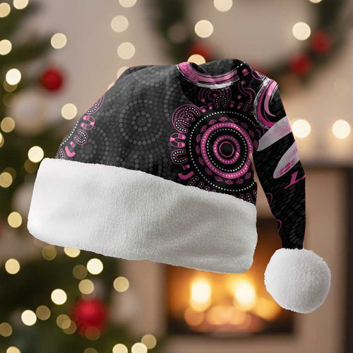 Personalized Pink Dragonfly Aboriginal of Hope Christmas Santa Hat Australia’s Breast Cancer Awareness - Aussie Hoodie