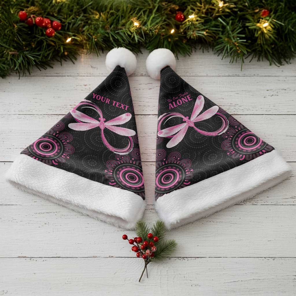 Personalized Pink Dragonfly Aboriginal of Hope Christmas Santa Hat Australia’s Breast Cancer Awareness - Aussie Hoodie