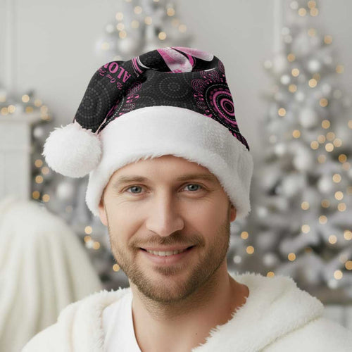 Personalized Pink Dragonfly Aboriginal of Hope Christmas Santa Hat Australia’s Breast Cancer Awareness - Aussie Hoodie