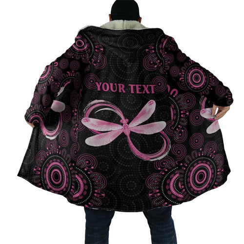 Personalized Pink Dragonfly Aboriginal of Hope Cloak Australia’s Breast Cancer Awareness - Aussie Hoodie