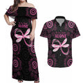 Personalized Pink Dragonfly Aboriginal of Hope Couples Matching Off Shoulder Maxi Dress and Hawaiian Shirt Australia’s Breast Cancer Awareness - Aussie Hoodie