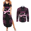 Personalized Pink Dragonfly Aboriginal of Hope Couples Matching Summer Maxi Dress and Long Sleeve Button Shirt Australia’s Breast Cancer Awareness - Aussie Hoodie