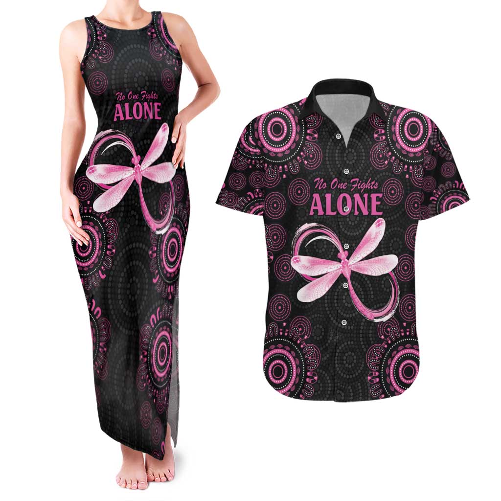 Personalized Pink Dragonfly Aboriginal of Hope Couples Matching Tank Maxi Dress and Hawaiian Shirt Australia’s Breast Cancer Awareness - Aussie Hoodie