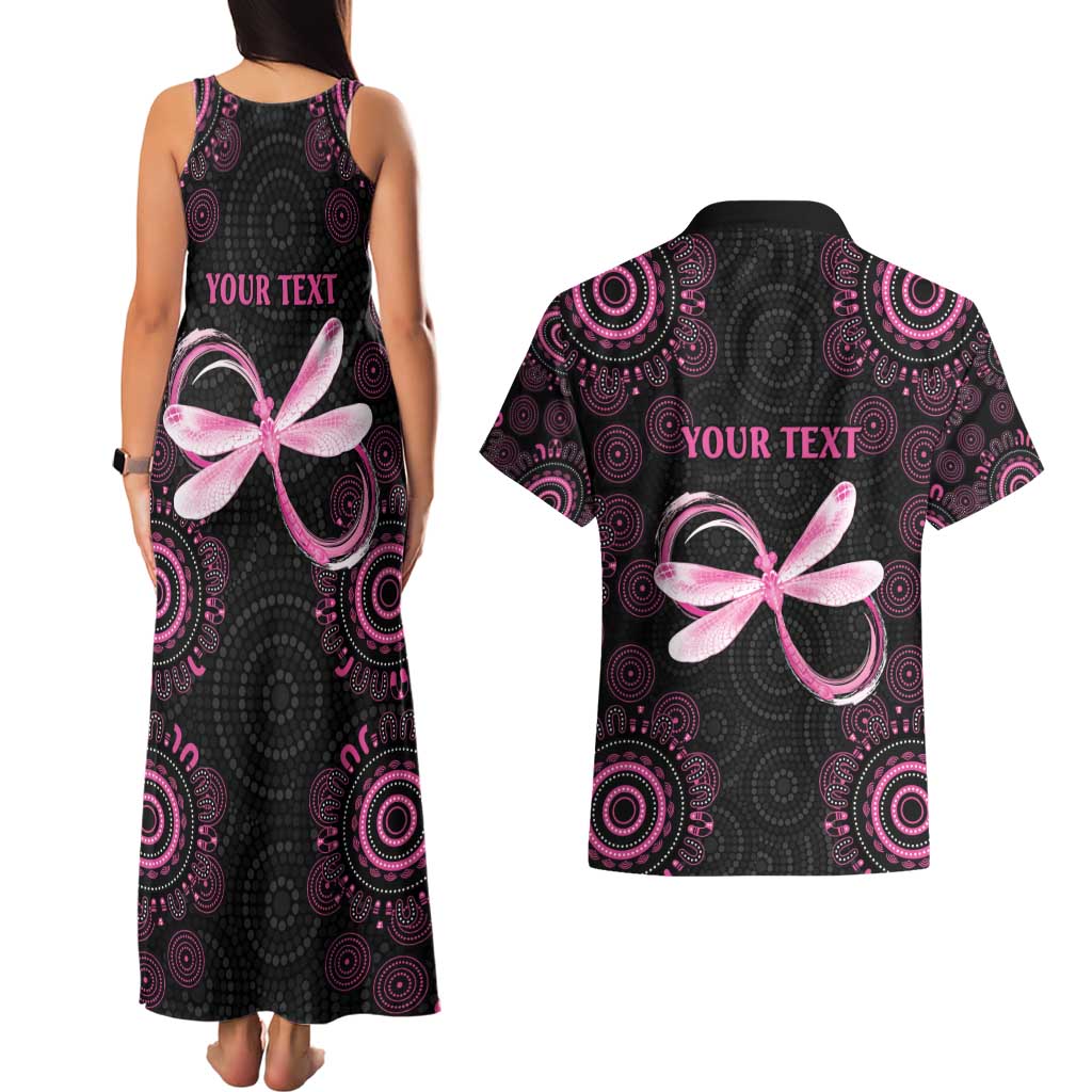Personalized Pink Dragonfly Aboriginal of Hope Couples Matching Tank Maxi Dress and Hawaiian Shirt Australia’s Breast Cancer Awareness - Aussie Hoodie