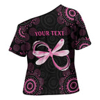 Personalized Pink Dragonfly Aboriginal of Hope Cross Shoulder Shirt Australia’s Breast Cancer Awareness - Aussie Hoodie
