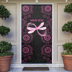 Personalized Pink Dragonfly Aboriginal of Hope Door Cover Australia’s Breast Cancer Awareness - Aussie Hoodie