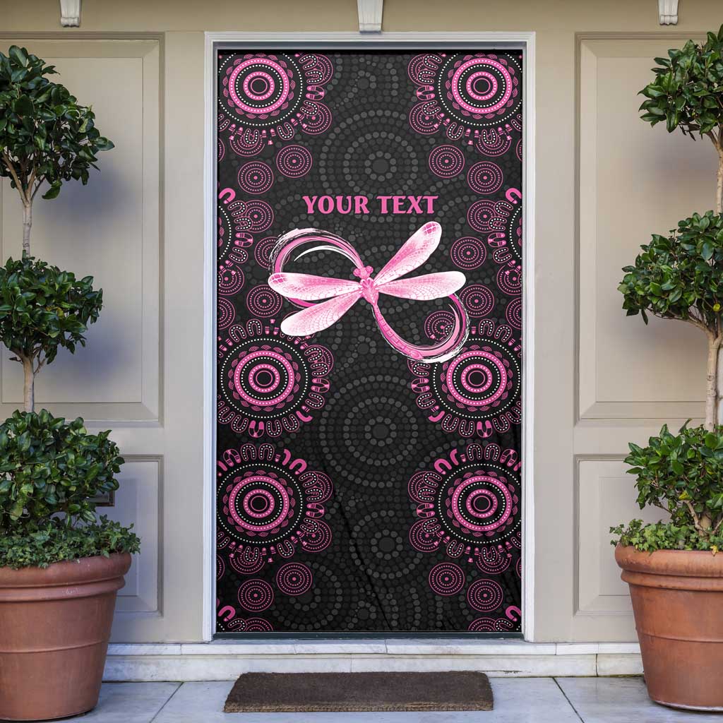 Personalized Pink Dragonfly Aboriginal of Hope Door Cover Australia’s Breast Cancer Awareness - Aussie Hoodie