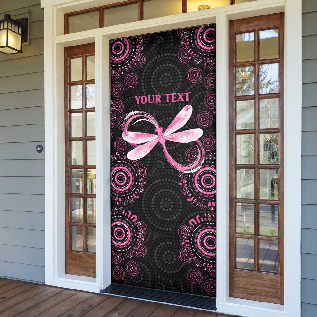 Personalized Pink Dragonfly Aboriginal of Hope Door Cover Australia’s Breast Cancer Awareness - Aussie Hoodie