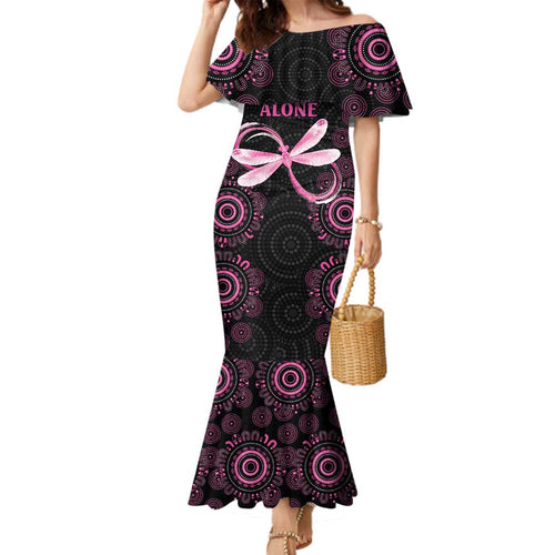 Personalized Pink Dragonfly Aboriginal of Hope Family Matching Mermaid Dress and Hawaiian Shirt Australia’s Breast Cancer Awareness - Aussie Hoodie