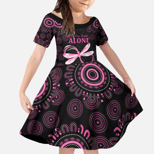 Personalized Pink Dragonfly Aboriginal of Hope Family Matching Off Shoulder Maxi Dress and Hawaiian Shirt Australia’s Breast Cancer Awareness - Aussie Hoodie