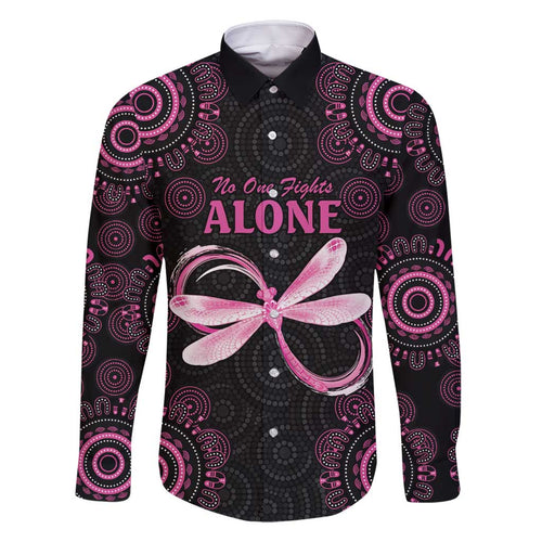 Personalized Pink Dragonfly Aboriginal of Hope Family Matching Off Shoulder Maxi Dress and Hawaiian Shirt Australia’s Breast Cancer Awareness - Aussie Hoodie