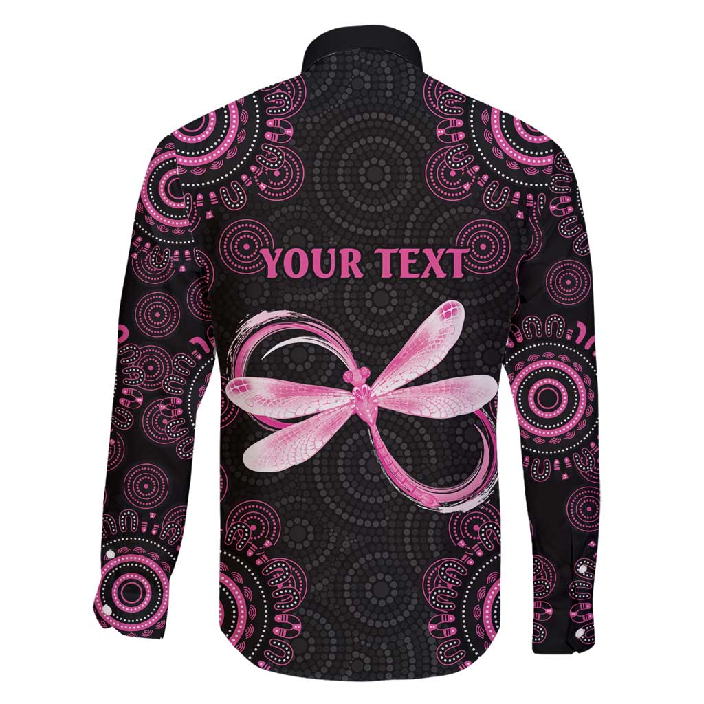Personalized Pink Dragonfly Aboriginal of Hope Family Matching Off Shoulder Maxi Dress and Hawaiian Shirt Australia’s Breast Cancer Awareness - Aussie Hoodie