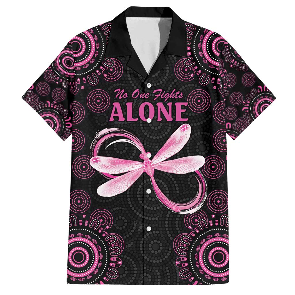Personalized Pink Dragonfly Aboriginal of Hope Family Matching Off Shoulder Short Dress and Hawaiian Shirt Australia’s Breast Cancer Awareness - Aussie Hoodie