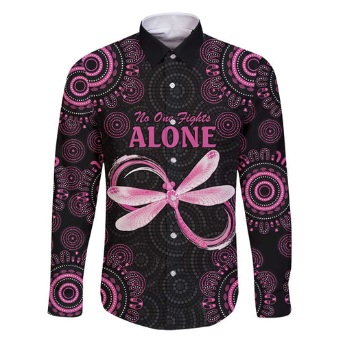 Personalized Pink Dragonfly Aboriginal of Hope Family Matching Puletasi and Hawaiian Shirt Australia’s Breast Cancer Awareness - Aussie Hoodie