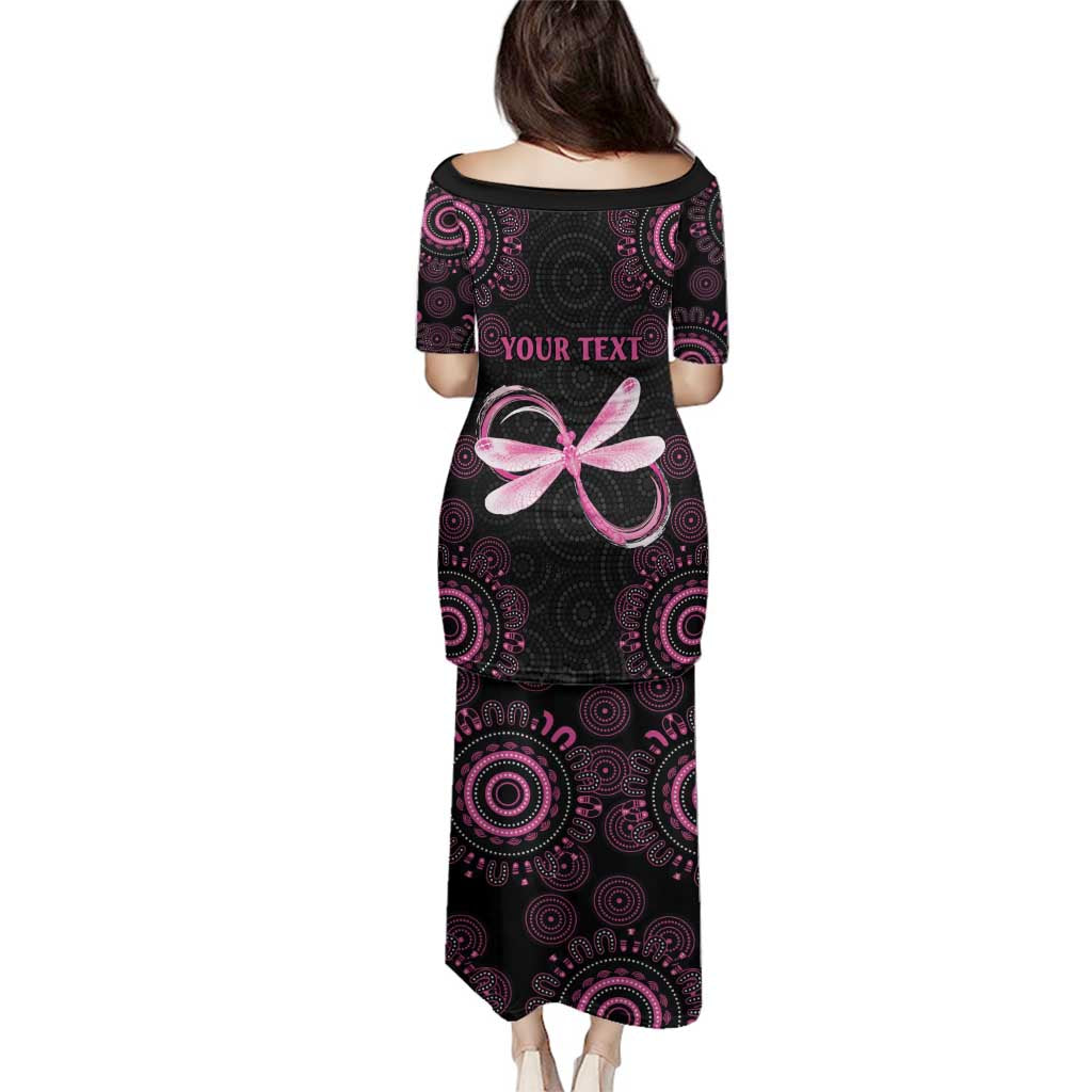 Personalized Pink Dragonfly Aboriginal of Hope Family Matching Puletasi and Hawaiian Shirt Australia’s Breast Cancer Awareness - Aussie Hoodie