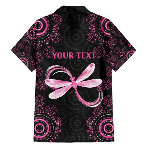 Personalized Pink Dragonfly Aboriginal of Hope Family Matching Short Sleeve Bodycon Dress and Hawaiian Shirt Australia’s Breast Cancer Awareness - Aussie Hoodie