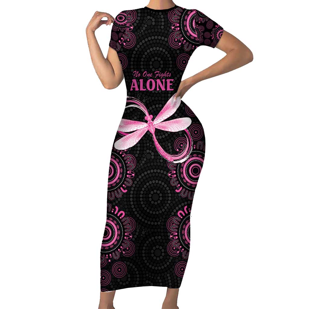 Personalized Pink Dragonfly Aboriginal of Hope Family Matching Short Sleeve Bodycon Dress and Hawaiian Shirt Australia’s Breast Cancer Awareness - Aussie Hoodie