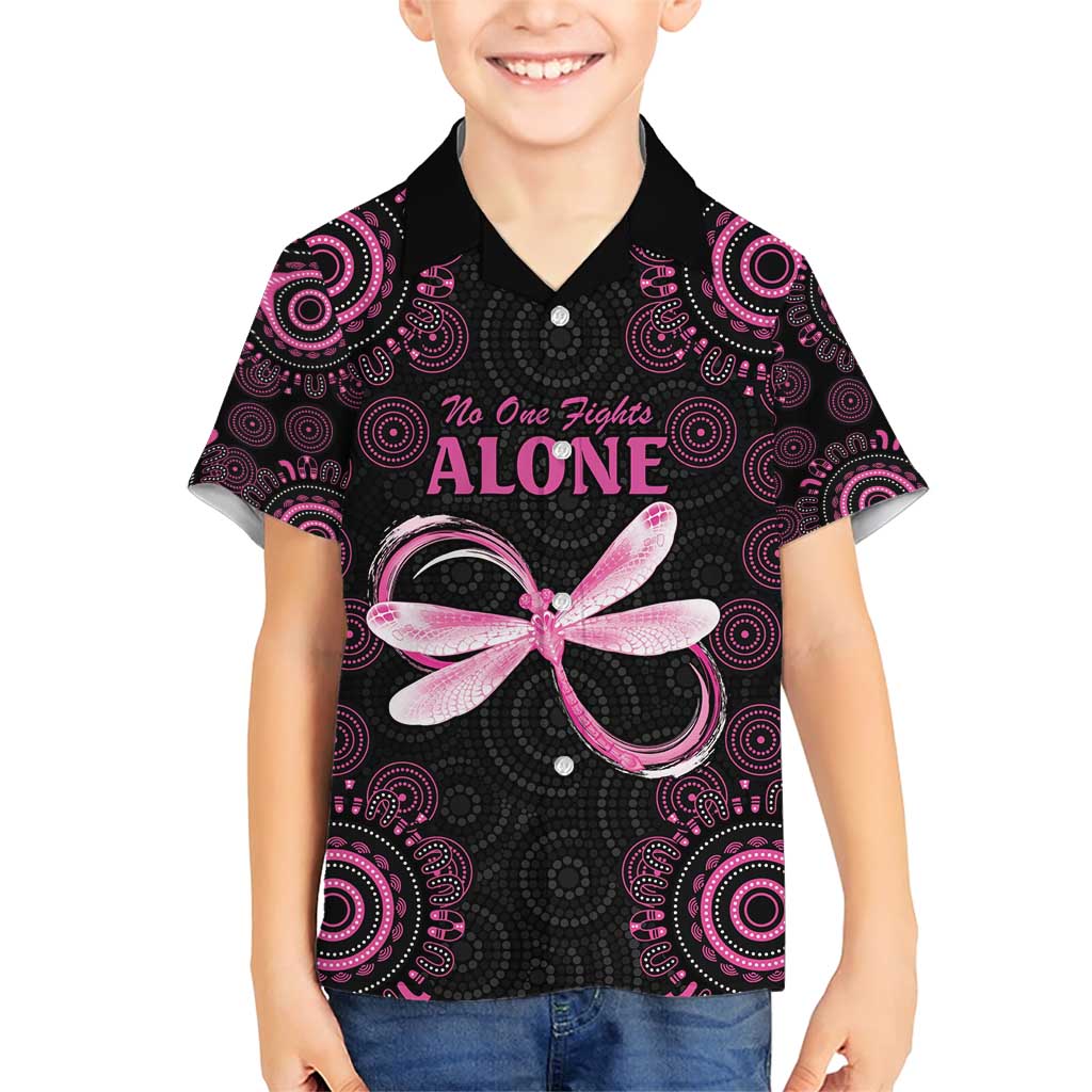 Personalized Pink Dragonfly Aboriginal of Hope Family Matching Short Sleeve Bodycon Dress and Hawaiian Shirt Australia’s Breast Cancer Awareness - Aussie Hoodie