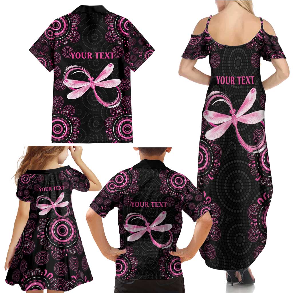 Personalized Pink Dragonfly Aboriginal of Hope Family Matching Summer Maxi Dress and Hawaiian Shirt Australia’s Breast Cancer Awareness - Aussie Hoodie