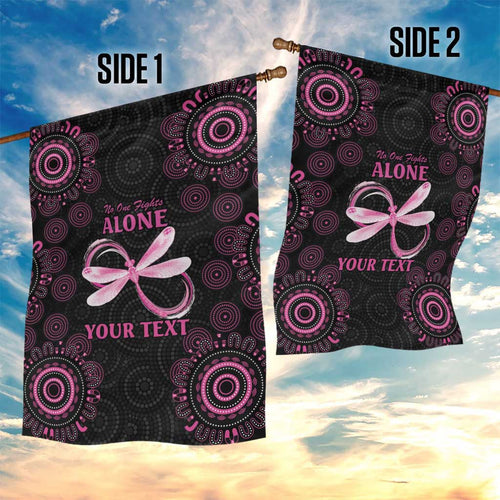 Personalized Pink Dragonfly Aboriginal of Hope Garden Flag Australia’s Breast Cancer Awareness - Aussie Hoodie
