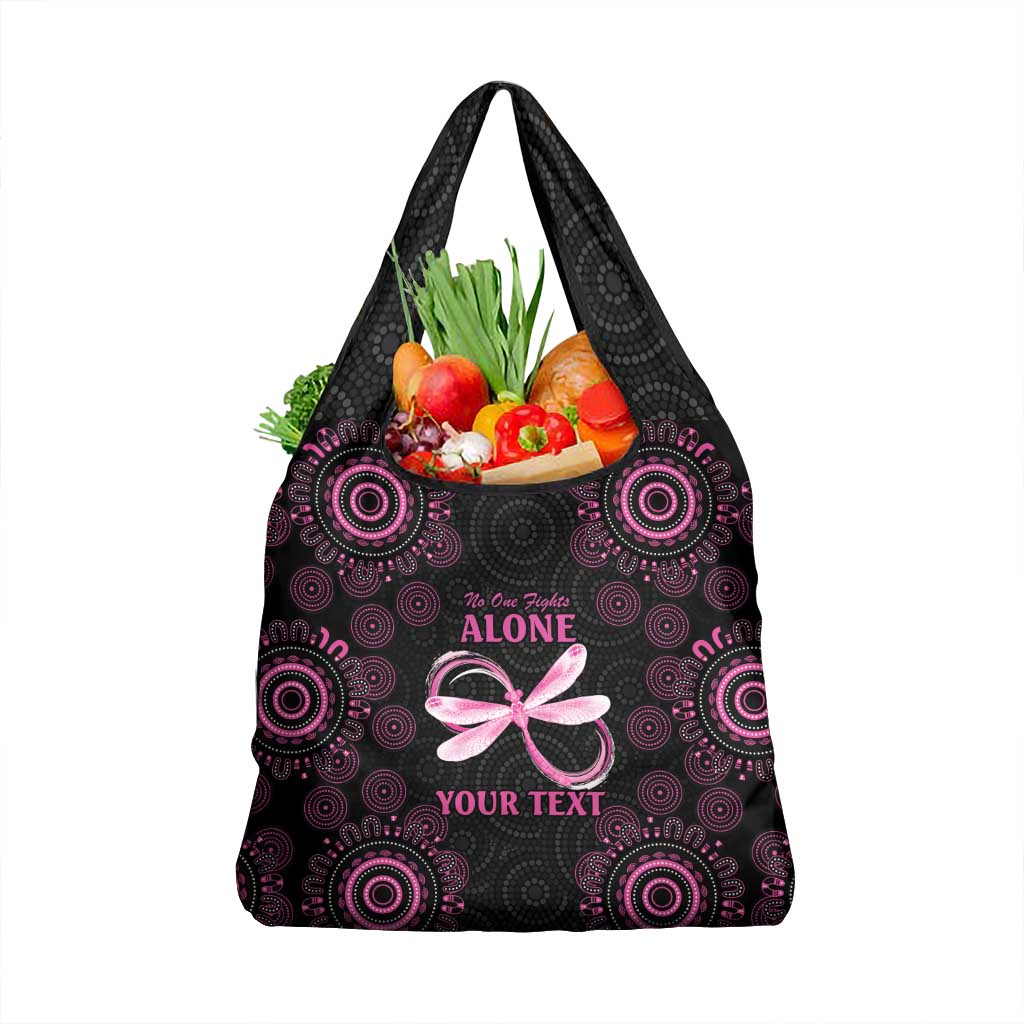 Personalized Pink Dragonfly Aboriginal of Hope Grocery Bag Australia’s Breast Cancer Awareness - Aussie Hoodie