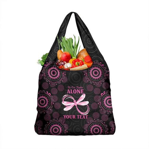 Personalized Pink Dragonfly Aboriginal of Hope Grocery Bag Australia’s Breast Cancer Awareness - Aussie Hoodie